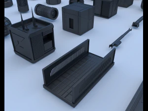 technical parts collection 3 3D Model