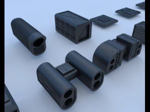 technical parts collection 3 3D Model
