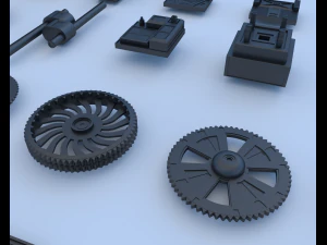 technical parts collection 3 3D Model