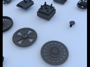 technical parts collection 3 Modelo 3D