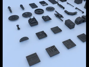 technical parts collection 3 3D Model