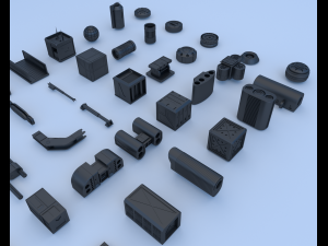 technical parts collection 3 Modelo 3D