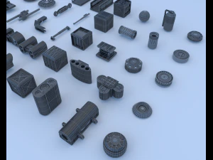 technical parts collection 3 3D Model