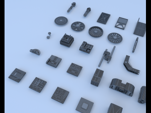 technical parts collection 3 Modelo 3D