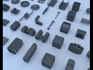 technical parts collection 3 3D Model