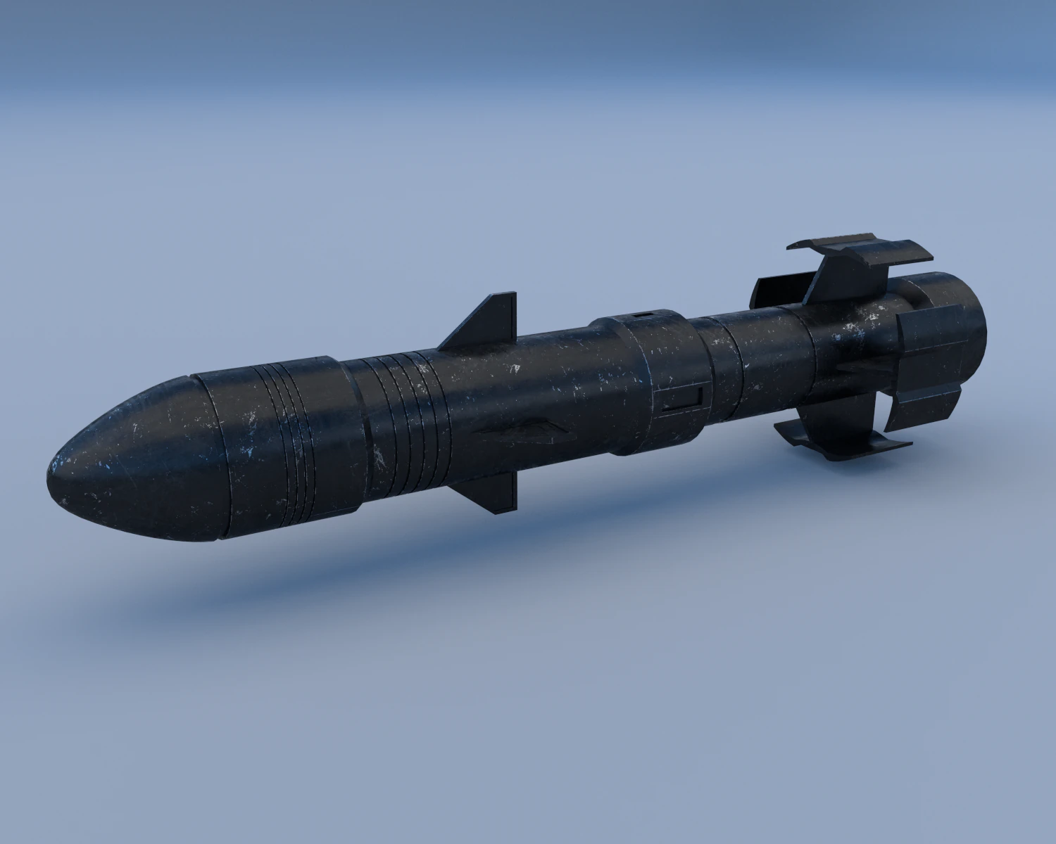 missile 3D Model .c4d .max .obj .3ds .fbx .stl .blend 