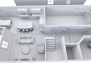 house - floor plan 3Dモデル