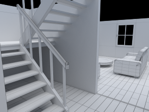 house - floor plan non-textured version 3D Model