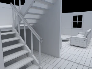 house - floor plan non-textured version 3D Model