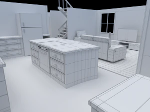 house - floor plan non-textured version 3D Model
