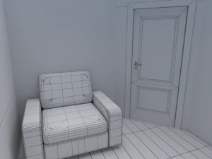 house - floor plan non-textured version 3D Model
