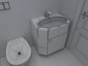 house - floor plan non-textured version 3D Model