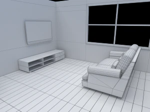 house - floor plan non-textured version 3D Model