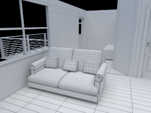 house - floor plan non-textured version 3D Model