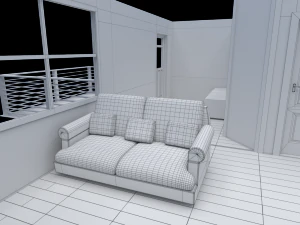 house - floor plan non-textured version 3D Model