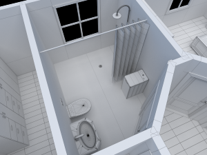 house - floor plan non-textured version 3D Model