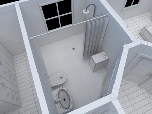 house - floor plan non-textured version 3D Model