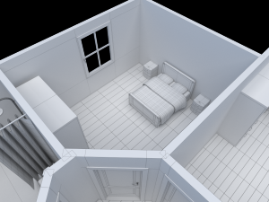 house - floor plan non-textured version 3D Model