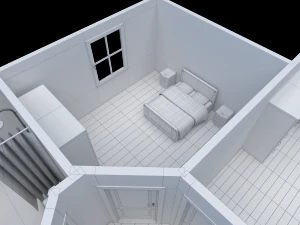 house - floor plan non-textured version 3D Model