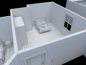 house - floor plan non-textured version 3D Model