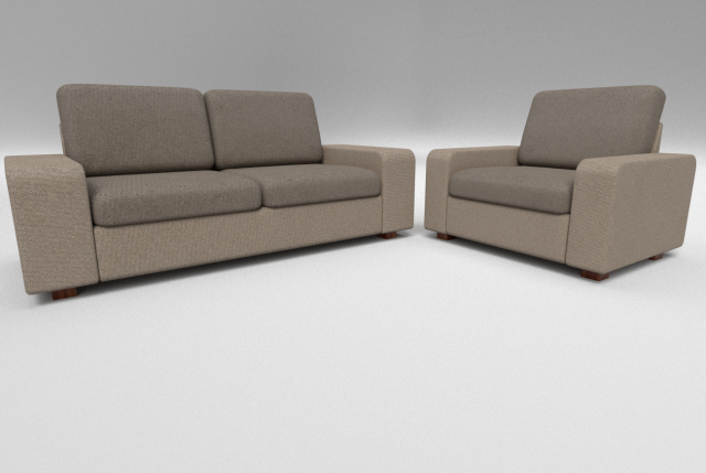 fabric sofa set 3D Model .c4d .max .obj .3ds .fbx .stl .blend 