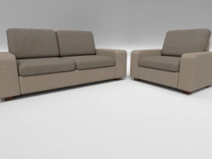 conjunto de sof&aacute;s de tela Modelo 3D