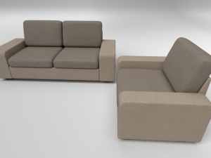 fabric sofa set 3D Model