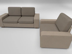 fabric sofa set 3D Model