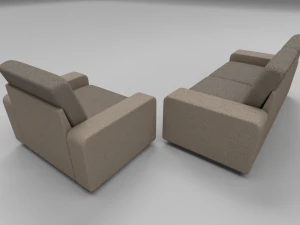 fabric sofa set 3D Model