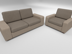 fabric sofa set 3D Model