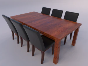 zestaw do jadalni Model 3D