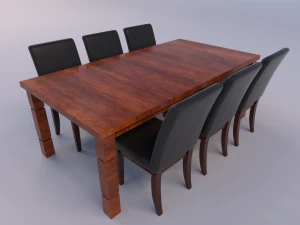zestaw do jadalni Model 3D