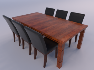 dining set 3D Modell