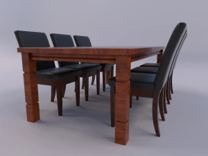 zestaw do jadalni Model 3D