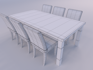 dining set 3D Modell
