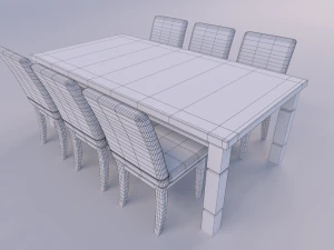 zestaw do jadalni Model 3D