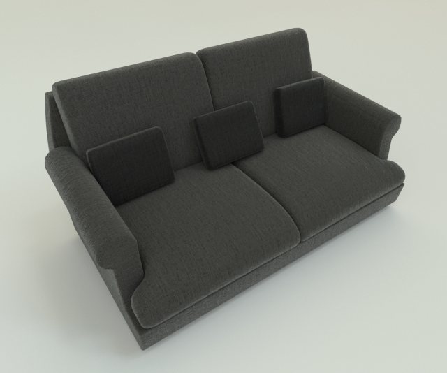 fabric sofa 3D Модель .c4d .max .obj .3ds .fbx .stl .blend 