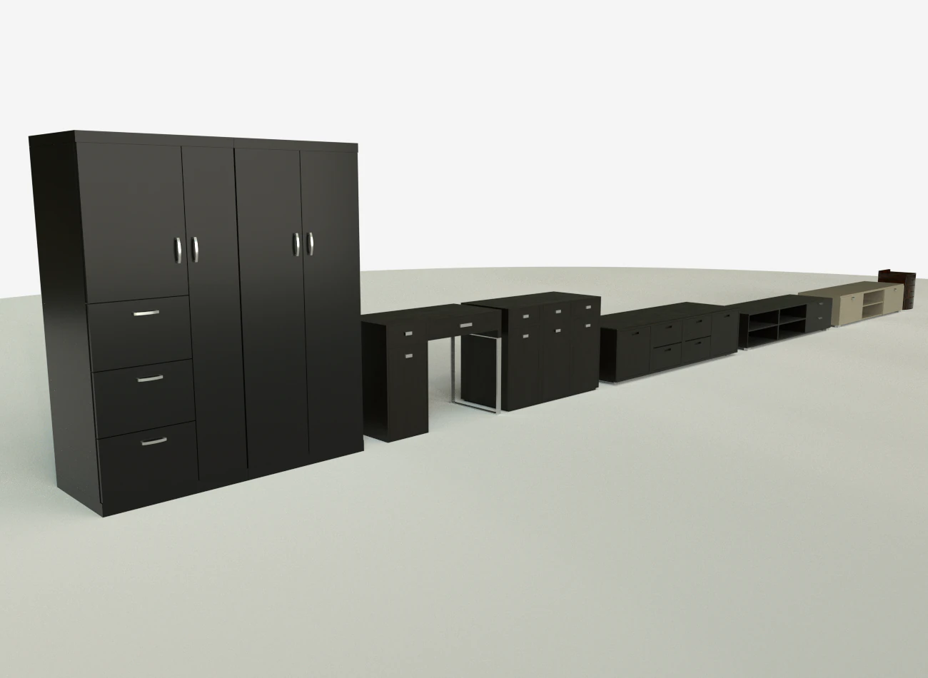cabinet-closet collection 3D Model .c4d .max .obj .3ds .fbx .stl .blend 