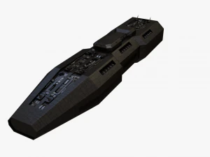 scifi battle cruiser 3D Model