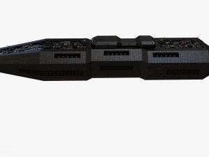 scifi battle cruiser 3D Model