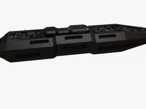 scifi battle cruiser 3D Model