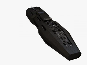 scifi battle cruiser 3D Model