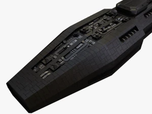 scifi battle cruiser 3D Model