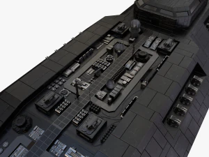 scifi battle cruiser 3D Model