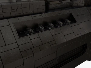 scifi battle cruiser 3D Model