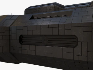 scifi battle cruiser 3D Model