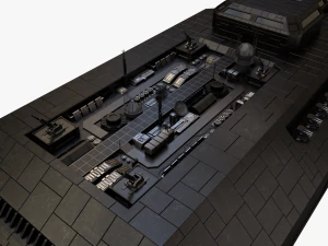 scifi battle cruiser 3D Model