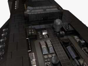 scifi battle cruiser 3D Model