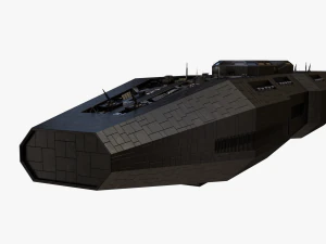 scifi battle cruiser 3D Model