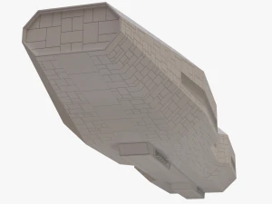scifi battle cruiser 3D Model